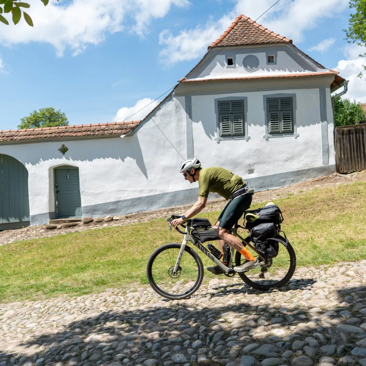 Village cobbles on the Transylvania Trail route